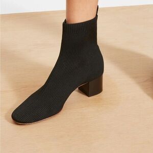 Everlane Black Knit Heeled Boots